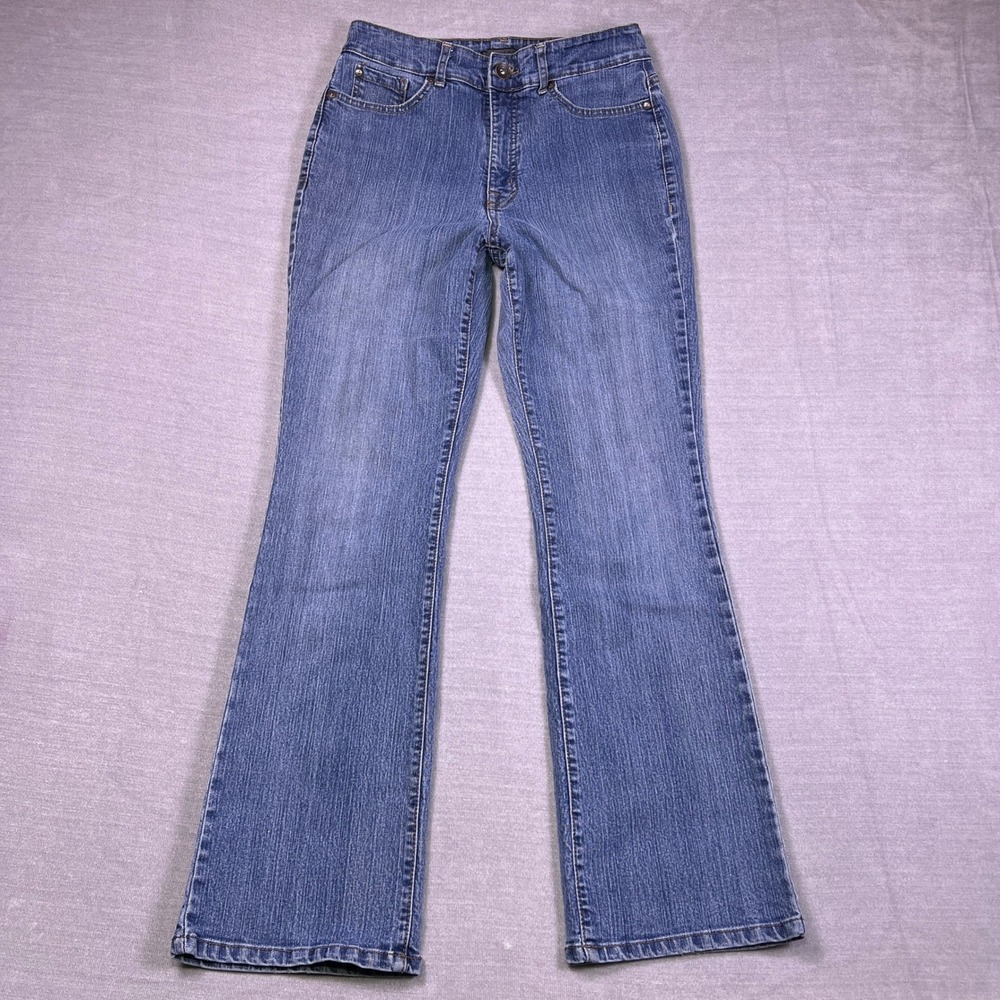 Nine West Jeans Bootcut High Rise Denim Pants Women 10 Blue Cotton Blend